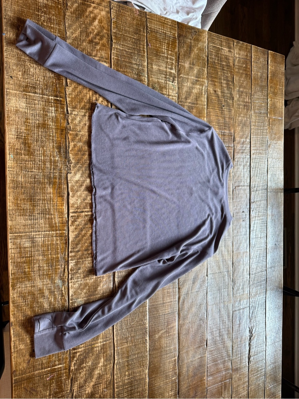 Lightweight Long Sleeve Top in Dusty Lavender Gray